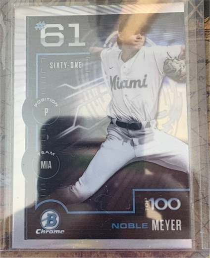 2025 Bowman Chrome #BTP-61 Noble Meyer — front