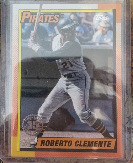 2025 Topps Series 1 35th Anniversary 1990 Topps #T90-27 Roberto Clemente — front