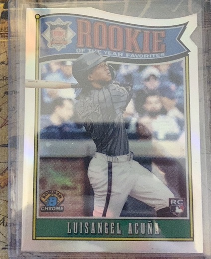 2025 Bowman Chrome Rookie of the Year Favorites #ROY-4 Luisangel Acuna — front