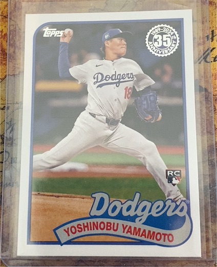 2024 Topps Update Series 1989 Topps Baseball #89US-29 Yoshinobu Yamamoto Rookie Card — front