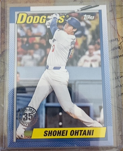 2025 Topps Series 1 #T90-100 Shohei Ohtani 1990 Topps Baseball 35th Anniversary — front