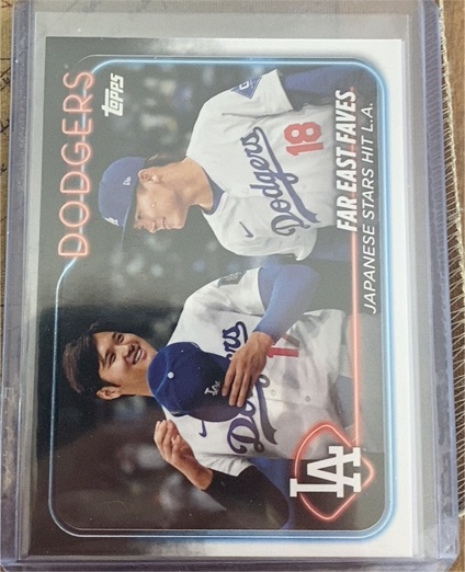 2024 Topps Update #US13 Shohei Ohtani Yoshinobu Yamamoto Far East Faves Dodgers — front