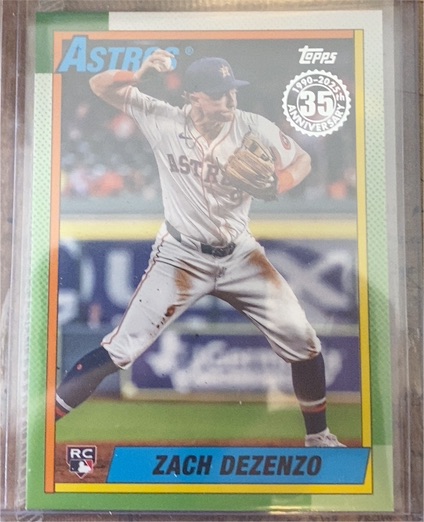2025 Topps #T90-92 Zach Dezenzo 1990 Topps Baseball 35th Anniversary — front
