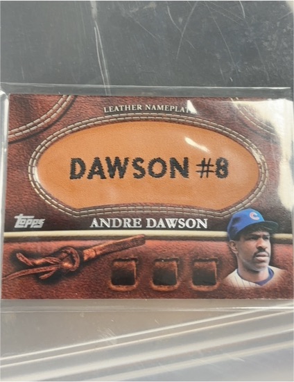 2011 Topps Glove Manufactured Leather Nameplate #MGL-AD Andre Dawson — front