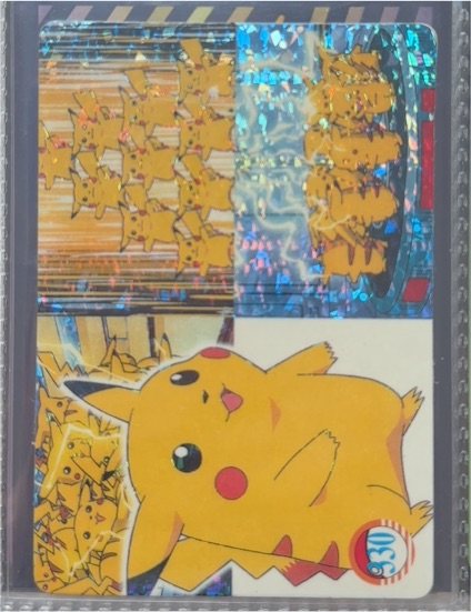 1999 Merlin Pokemon Stickers #S6 Pikachu Prism — front