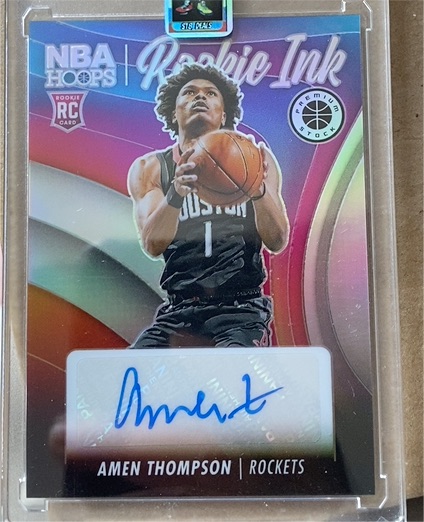 2023-24 Hoops Premium Stock Rookie Ink #Amen Thompson — front