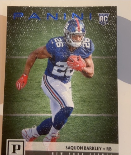 2018 Panini #313 Saquon Barkley Rookie Card — front