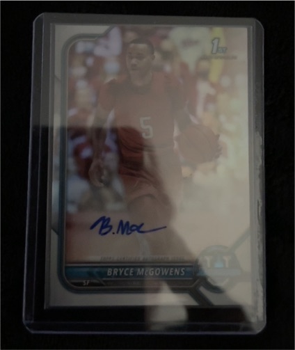 2021-22 Bowman University #1st Bryce McGowens — front