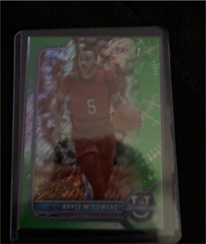 2021 Bowman Chrome Aqua Refractor #74 Bryce McGowens — front
