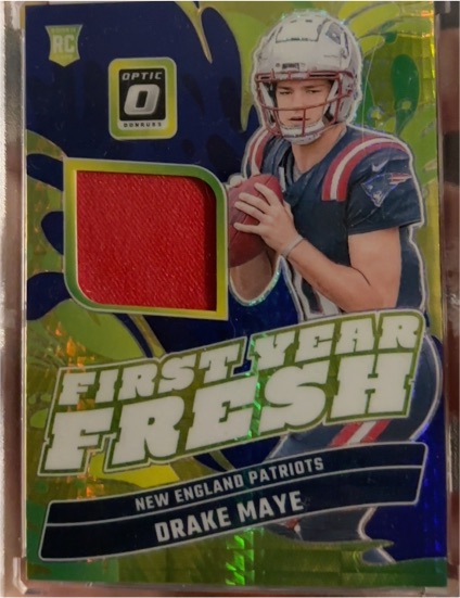 2024 Donruss Optic #FYF-DME Drake Maye First Year Fresh — front