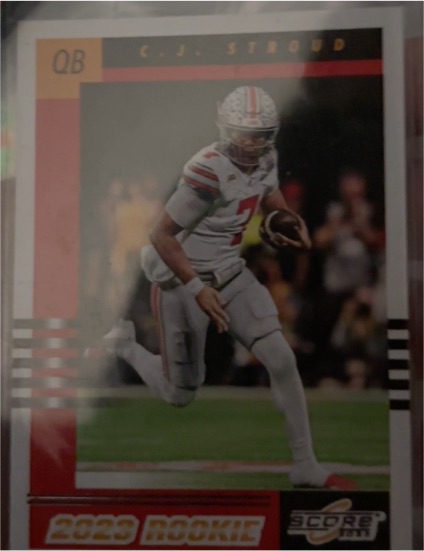 2023 Panini Score #2 C.J. Stroud 2003 Throwback Rookies — front