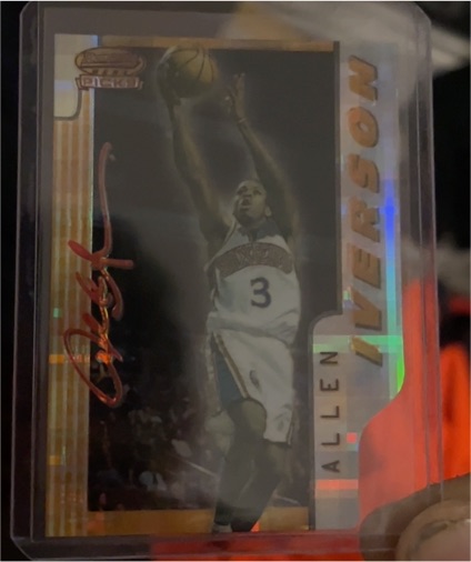 1996-97 Bowman's Best Picks Die Cut #BP9 Allen Iverson Rookie — front