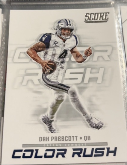 2018 Score #13 Dak Prescott Color Rush — front