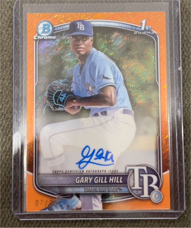 2025 Bowman Chrome Prospect Autographs #CPA-GG Gary Gill Hill — front