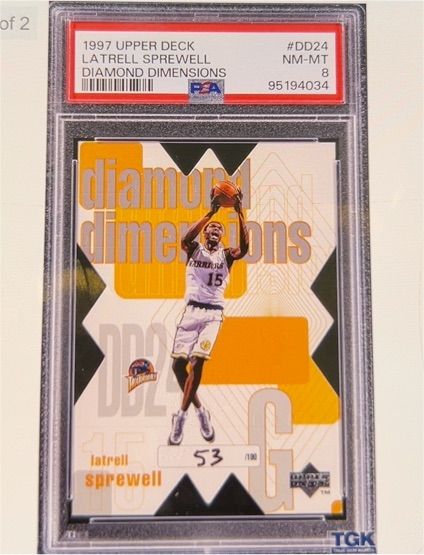 1997 Upper Deck Diamond Dimensions #DD24 Latrell Sprewell — front