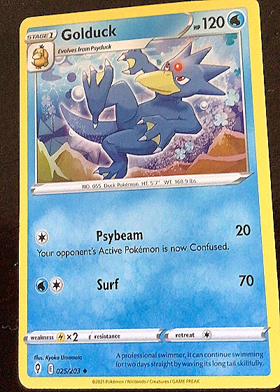 2021 Pokémon Evolving Skies #025 Golduck — front