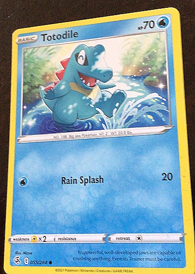 2021 Pokémon TCG Fusion Strike #055 Totodile — front