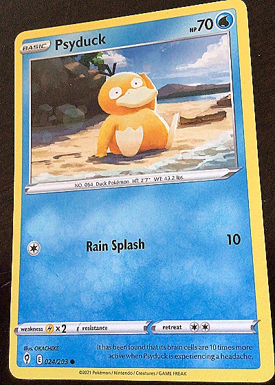 2021 Pokémon SWSH07: Evolving Skies #024 Psyduck — front
