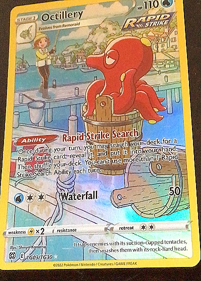 2022 Pokemon Brilliant Stars Trainer Gallery #TG03/TG30 Octillery — front