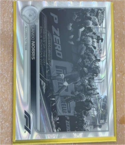 2022 Topps Chrome Formula 1 #174 Lando Norris Black & White RayWave — front