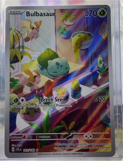 2024 Pokémon SV07 Stellar Crown #143/142 Bulbasaur — front