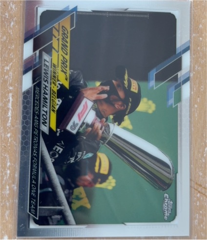 2021 Topps Chrome Formula 1 #144 Lewis Hamilton Grand Prix Winner — front