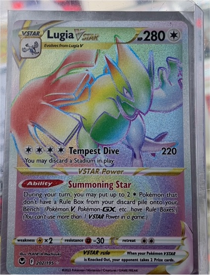 2022 Pokémon SWSH12: Silver Tempest #202 Lugia VSTAR — front