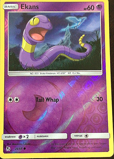 2019 Pokémon Hidden Fates #26 Ekans — front