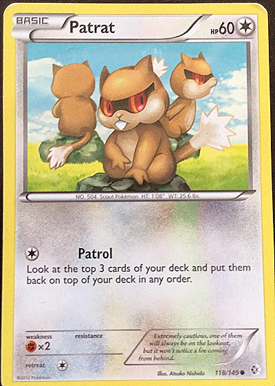 2012 Pokémon Boundaries Crossed #118 Patrat — front