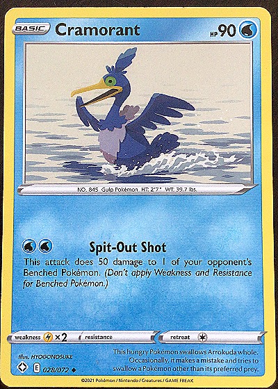 2021 Pokémon Sword & Shield Shining Fates #028 Cramorant — front