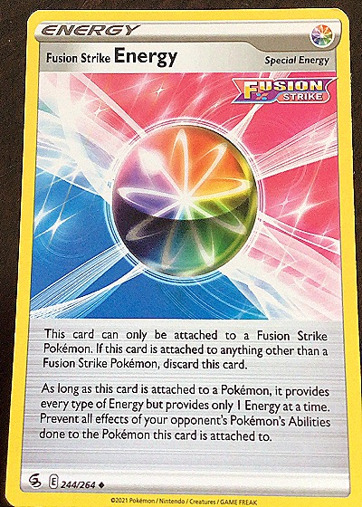 2021 Pokémon Fusion Strike #244 Fusion Strike Energy — front