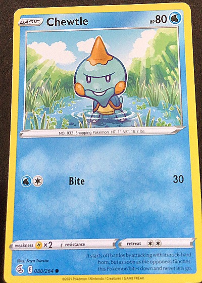 2021 Pokémon Fusion Strike #080 Chewtle — front