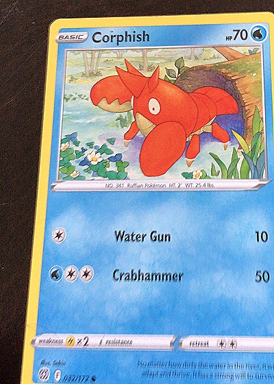 2022 Pokémon Sword & Shield Brilliant Stars #32 Corphish — front