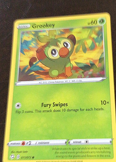 2020 Pokémon Sword & Shield #010 Grookey — front