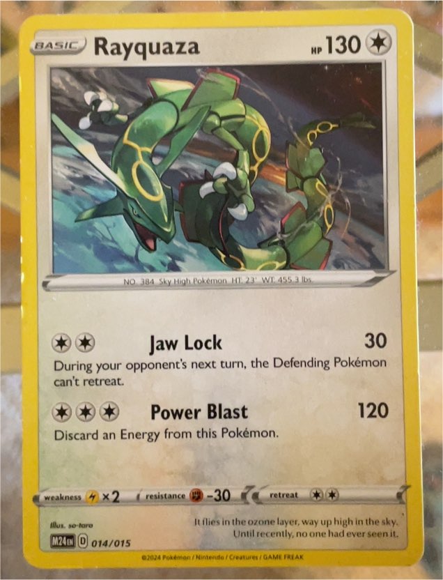 2024 Pokémon McDonald's Promo #014 Rayquaza — front