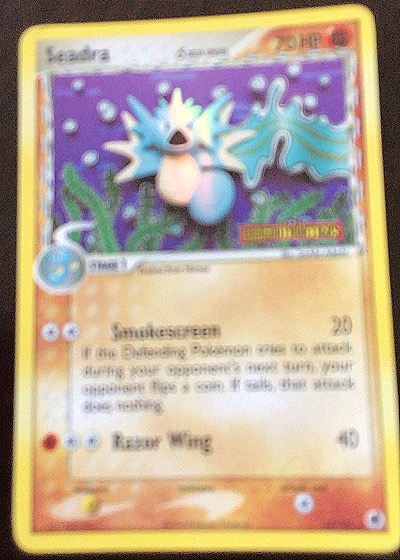 2006 Pokémon EX Dragon Frontiers #22 Seadra — front