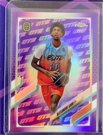 2021-22 Topps Chrome Overtime Elite Purple #92 Alexandre Sarr — front