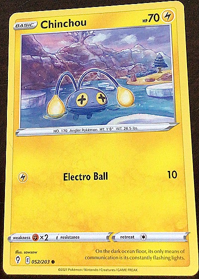 2022 McDonald's Pokémon #8 Chinchou — front