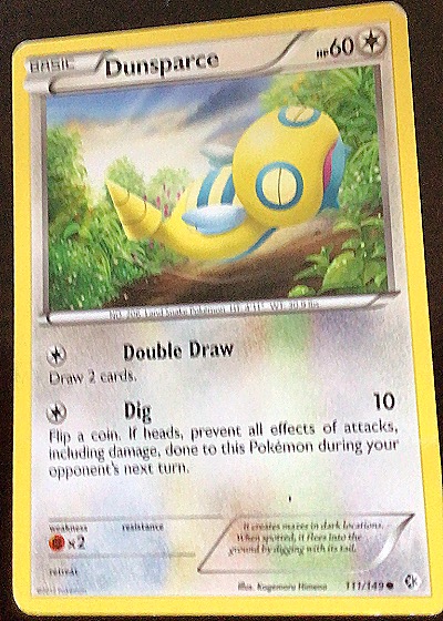 2012 Pokémon Boundaries Crossed #111 Dunsparce — front