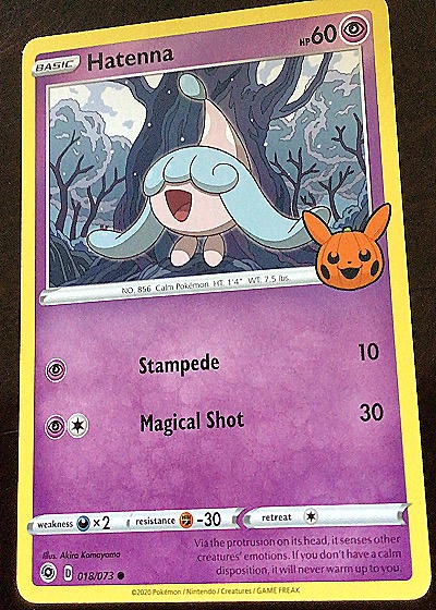 2022 Pokémon Trick or Trade #018 Hatenna — front