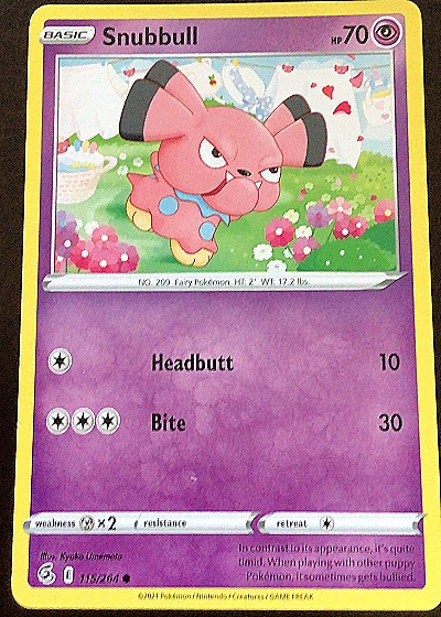 2021 Pokémon Fusion Strike #115 Snubbull — front