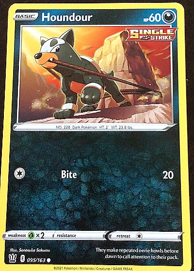 2021 Pokémon Sword & Shield Battle Styles #95 Houndour — front