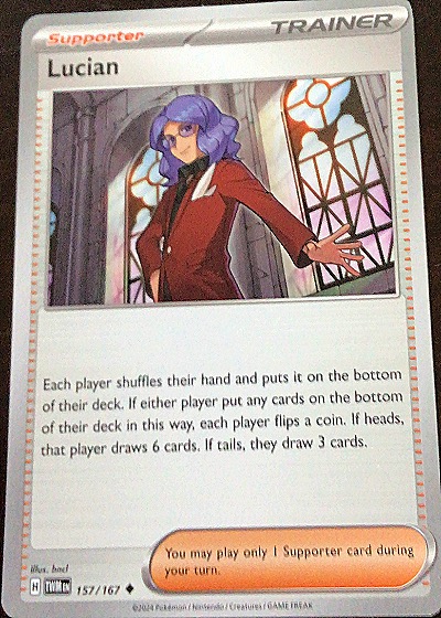 2024 Pokémon SV06: Twilight Masquerade #157 Lucian — front