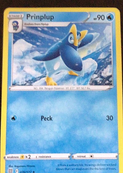 2022 Pokémon Sword & Shield Brilliant Stars #036 Prinplup — front