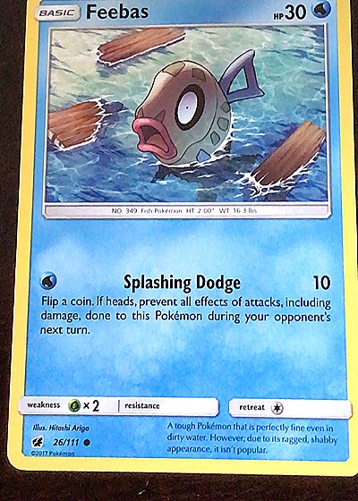 2017 Pokémon Sun & Moon Crimson Invasion #26 Feebas — front