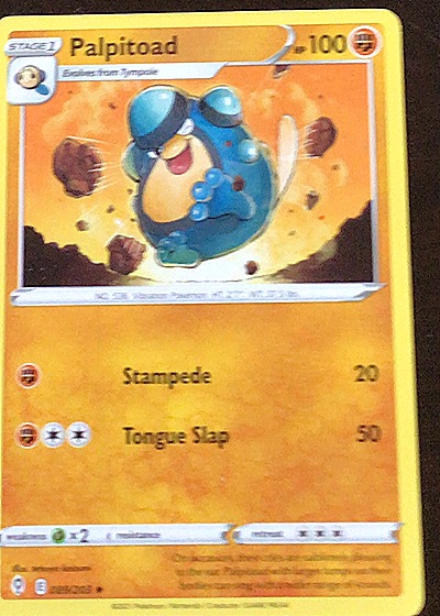 2021 Pokémon TCG Evolving Skies #089 Palpitoad — front