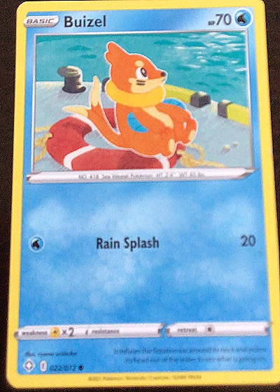 2021 Pokémon Sword & Shield Shining Fates #22 Buizel — front