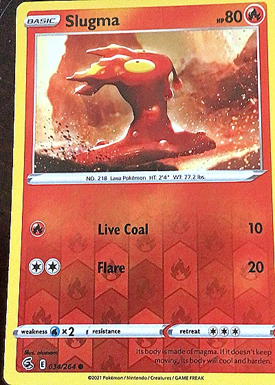 2021 Pokémon Sword & Shield Fusion Strike #034 Slugma — front