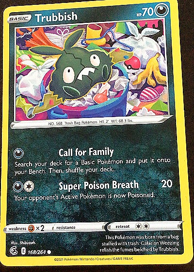 2021 Pokémon Fusion Strike #168 Trubbish — front