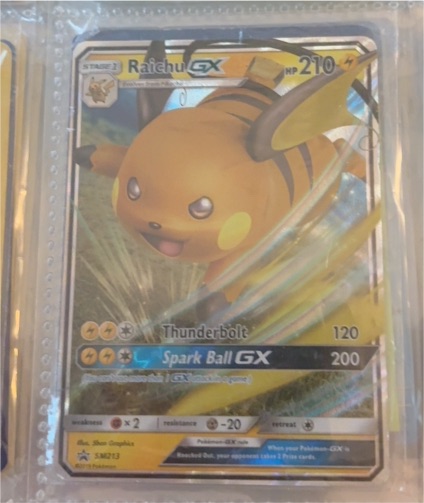 2019 Pokémon Sun & Moon Hidden Fates #SM213 Raichu GX Black Star Promo — front